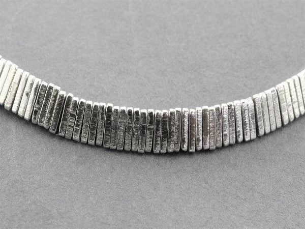 triangle disc bead stacked bangle - sterling silver - Makers & Providers