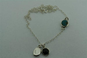 turquoise, onyx, silver necklace - Makers & Providers