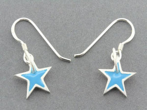 sterling silver and enamel star earring