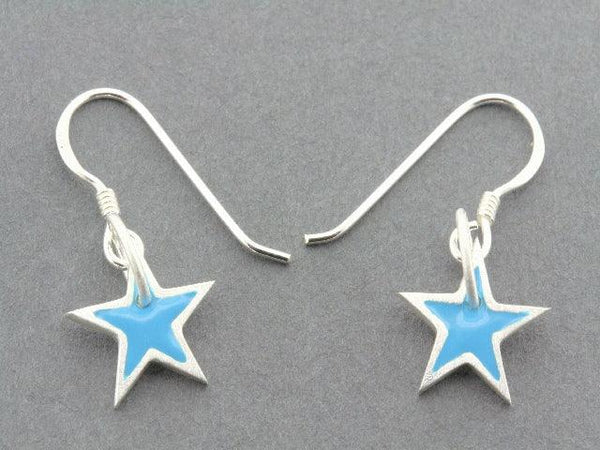 sterling silver and enamel star earring