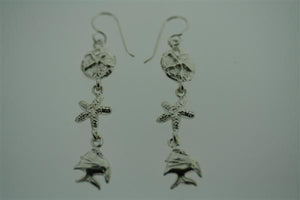 underwater life earring - sterling silver - Makers & Providers