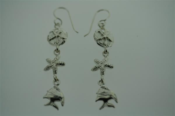 underwater life earring - sterling silver - Makers & Providers