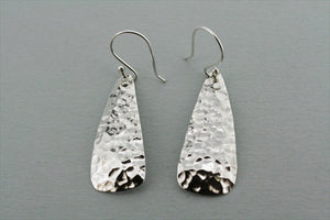 wide convex battered drop earring - Makers & Providers