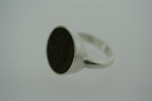 wood insert signet ring - Makers & Providers