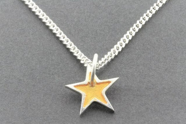 yellow star pendant necklace - sterling silver - Makers & Providers